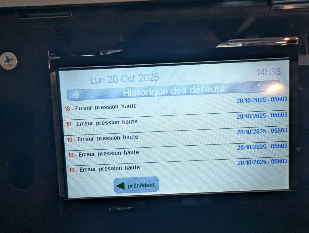 Dépannage PAC près d'Ancenis : déblocage d'un circulateur de plancher chauffant à Mésanger.